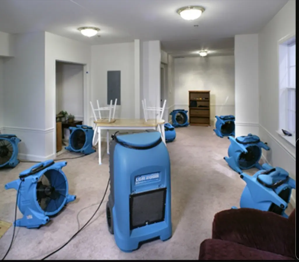 Air movers and dehumidifier setup for Water Extraction & Removal in Bay St. Louis